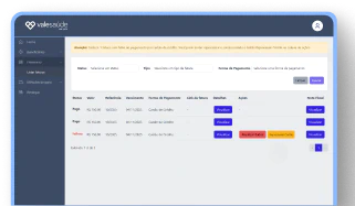 Print da plataforma B2B de gestão
